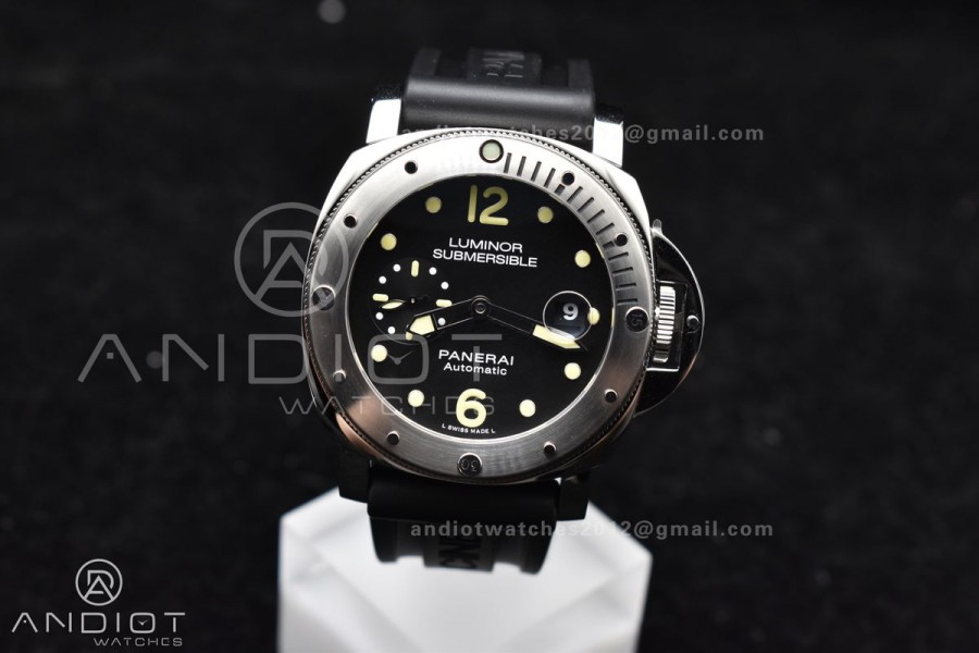 PAM1024 VSF 1:1 Best Edition Black Dial On SS with Black Rubber Strap P.9001 Clone