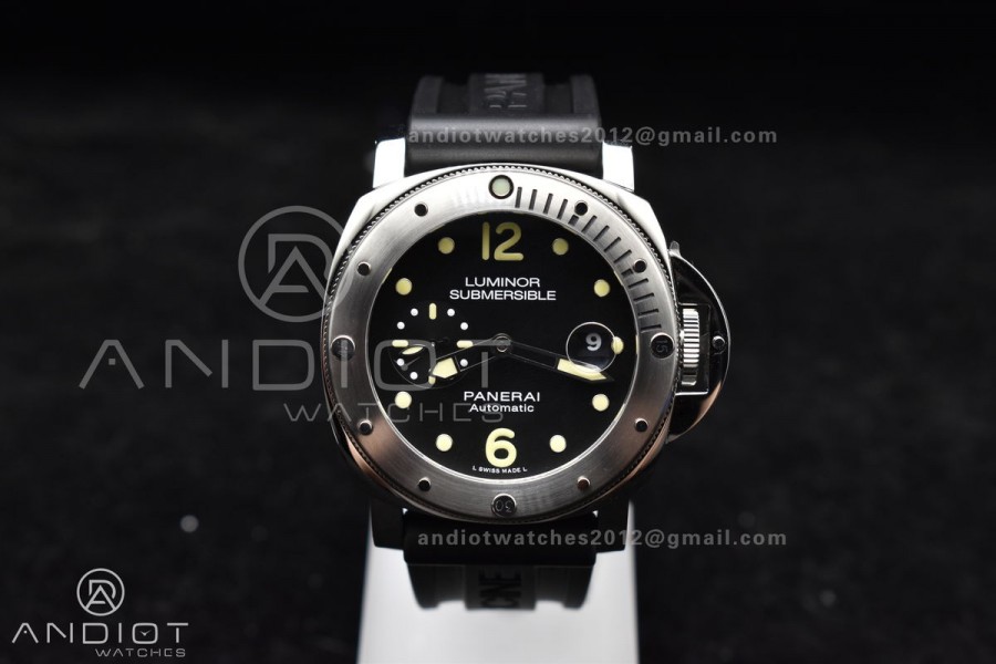 PAM1024 VSF 1:1 Best Edition Black Dial On SS with Black Rubber Strap P.9001 Clone