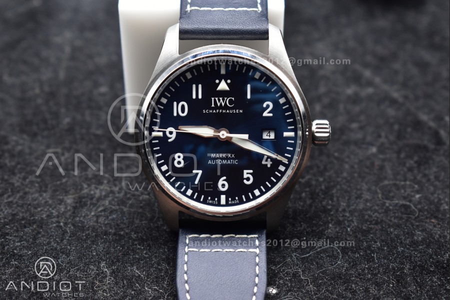 Pilot Mark XX V7F 1:1 Best Edition Blue Dial on Blue Leather Strap A2892