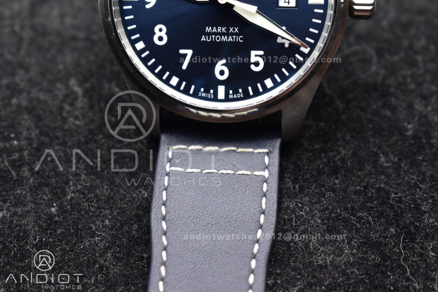 Pilot Mark XX V7F 1:1 Best Edition Blue Dial on Blue Leather Strap A2892