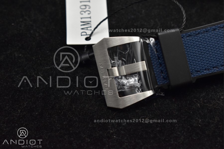 PAM1391 Luna Rossa Submersible VSF 1:1 Best Edition on Blue Fabric Strap P900