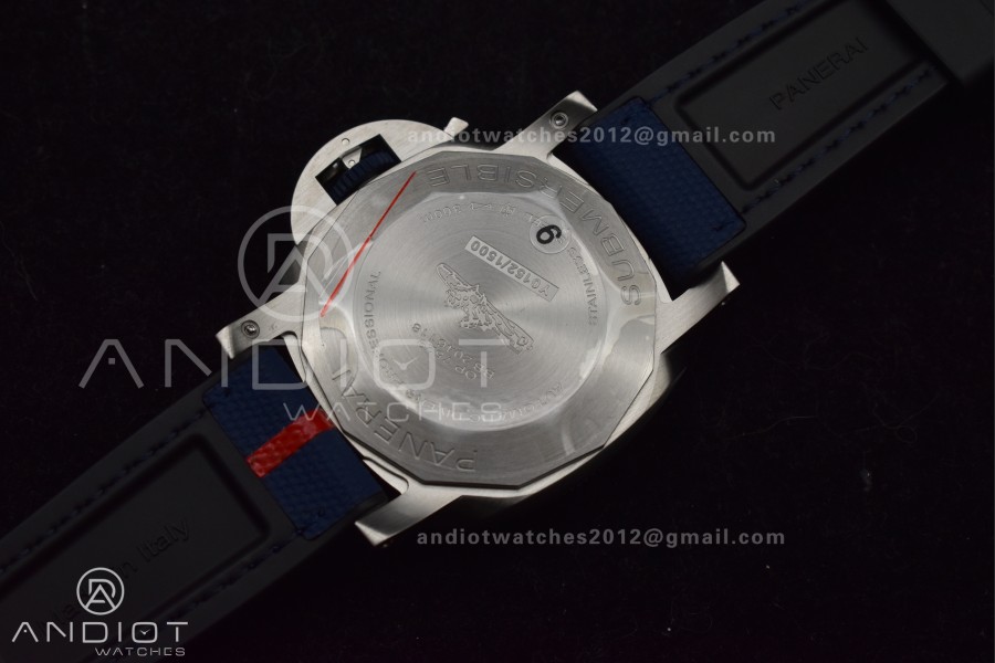 PAM1391 Luna Rossa Submersible VSF 1:1 Best Edition on Blue Fabric Strap P900