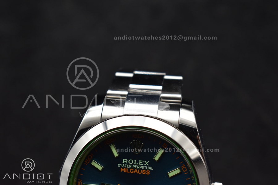 Milgauss 116400 GV VSF 1:1 Best Edition 904L Steel Blue Dial on SS Bracelet VS3131